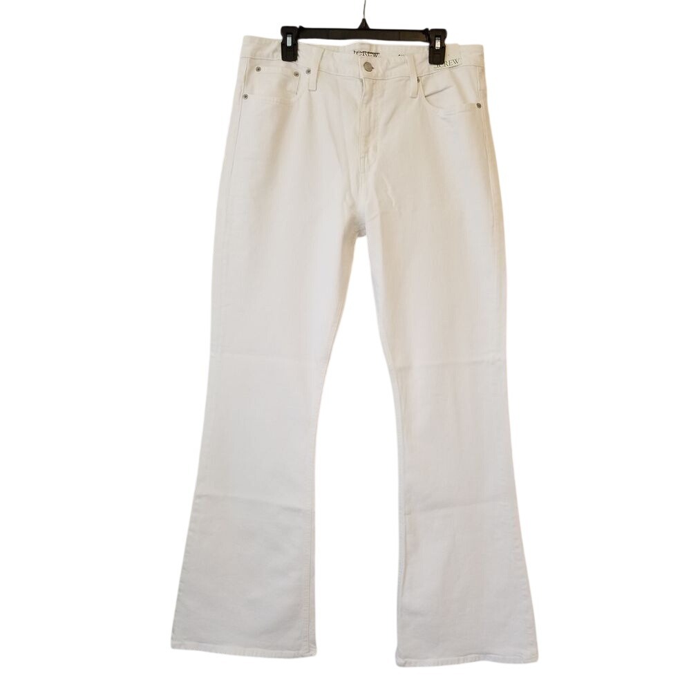 J. Crew Skinny Flare Jeans White Wash‎ Size 31 NWT $158 BO801